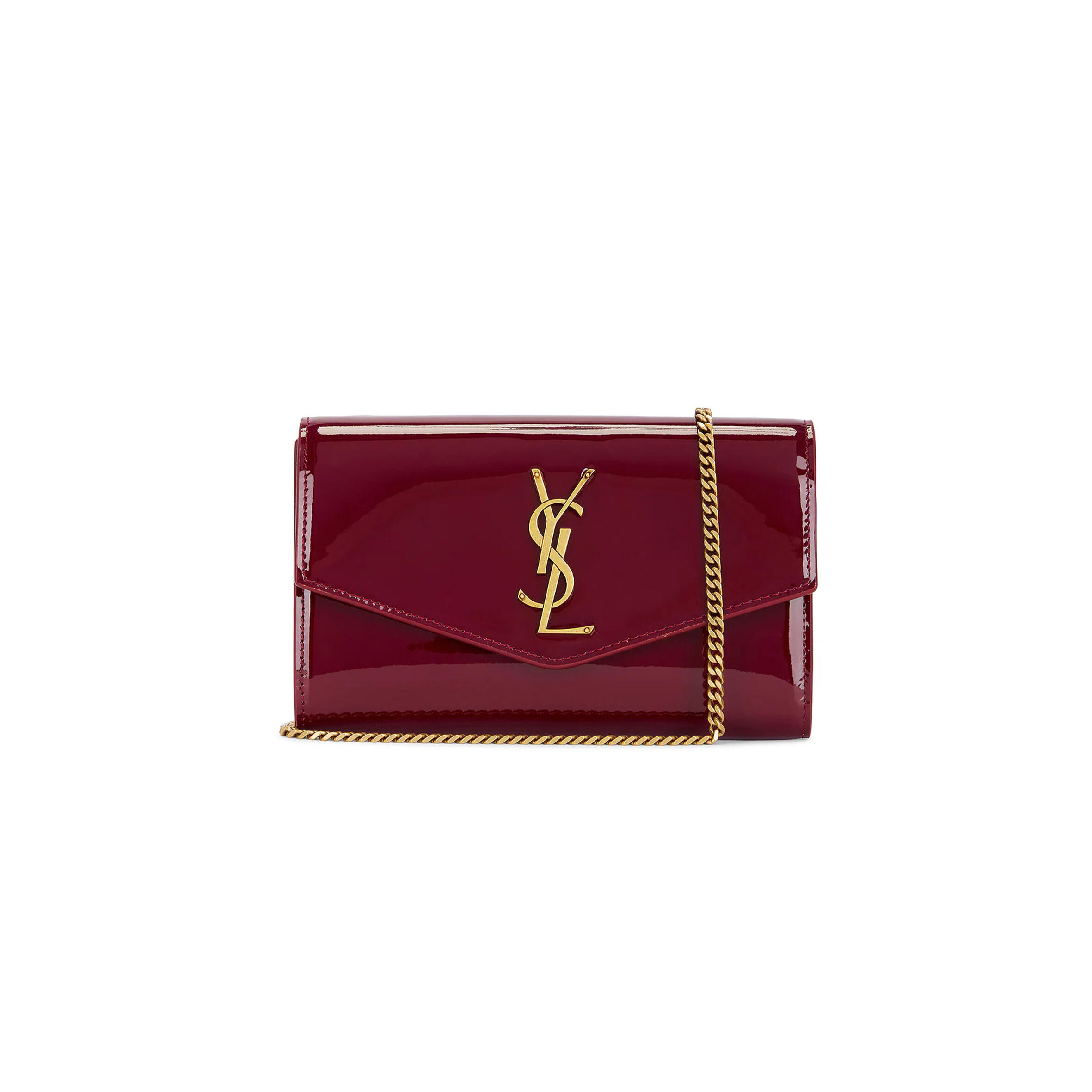 Y*L uptown chain wallet in patent leather 607788bmiiw6259 (19*12*3cm)